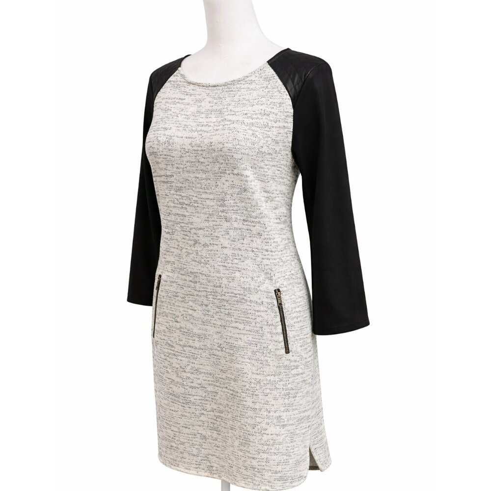 Sanctuary Sweater Dress Faux Leather Sleeves | Women’s Small - Picture 4 of 6